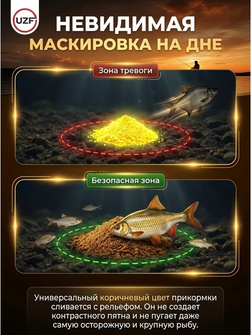 UZF Рыболовная прикормка Плотва 1 пачка, вариант, фото 4