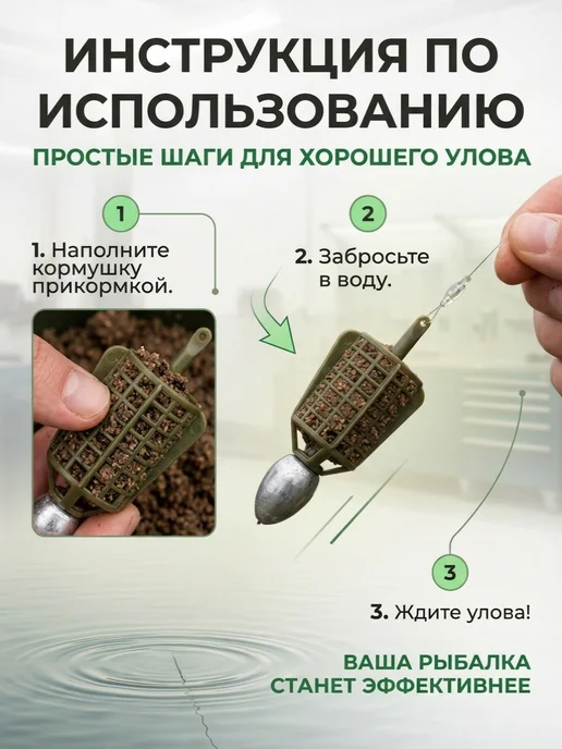Кормушка для рыбалки 20 грамм, зеленый, фото 2