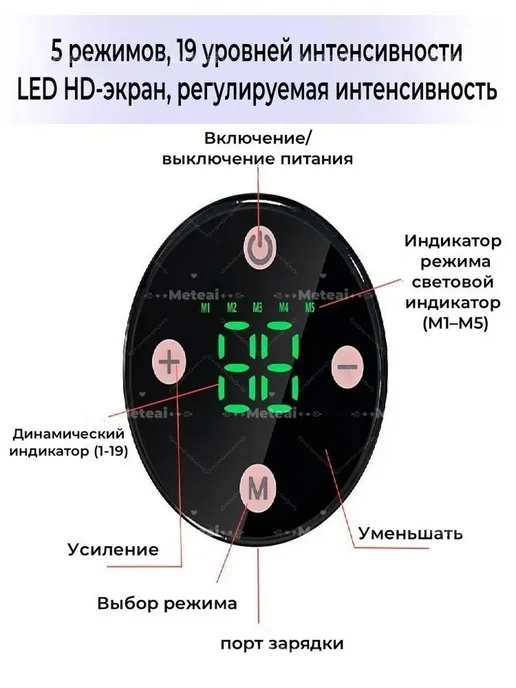 EMS микротоковая маска для лифтинга лица, вариант, фото 7