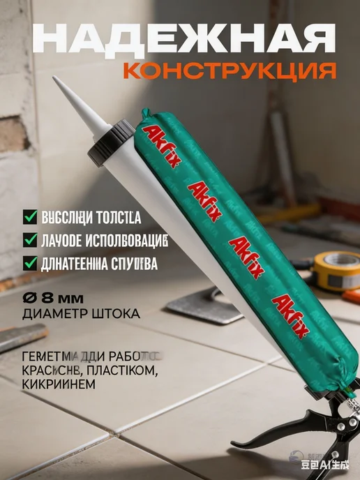 Пистолет для герметика Механический, 607 мл, Закрытый, 607 мл, фото 2
