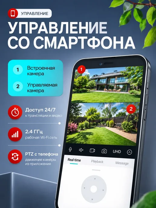 МОДН МАРКЕТ Камера видеонаблюдения уличная, WiFi, белый, фото 5