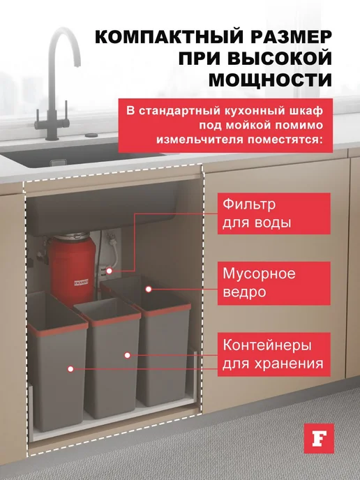 Измельчитель пищевых отходов Franke SLIM 50, вариант, фото 8