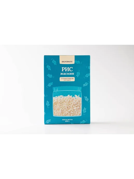 ВкусВилл Рис "Жасмин" (пакетики), 400 г, 400 г