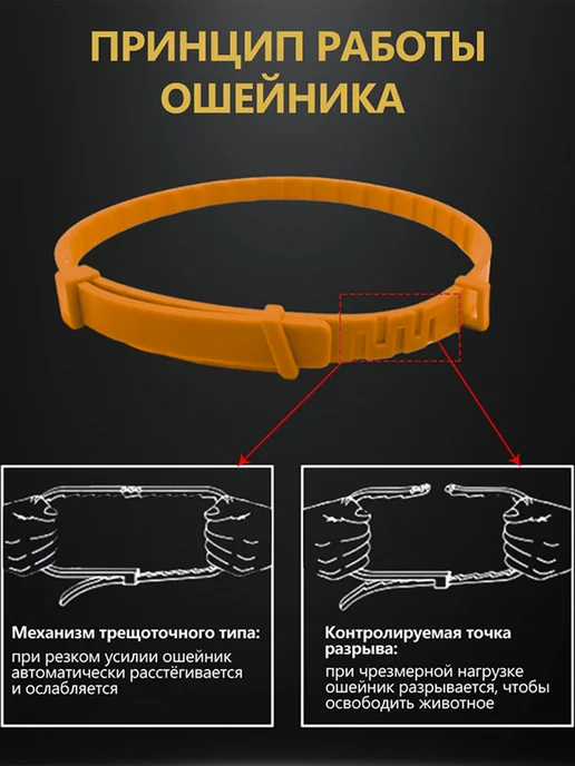 pawtters Ошейник для собак от блох и клещей,63CM,серый, оранжевый, фото 7