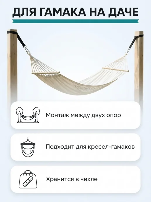 Комплект креплений для детских качелей и гамаков, 2 штуки, черный, фото 6