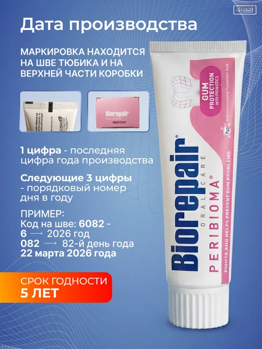 Biorepair Зубная паста для защиты десен Peribioma Gum, 75 мл, 75 мл, фото 7