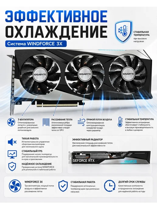 Игровая видеокарта RTX 3060 (12 Гб) для персонального компью…, 12 ГБ, фото 2