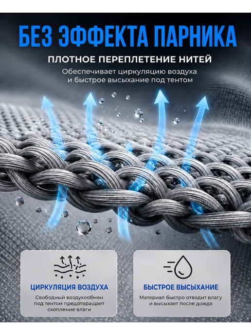 NovaTime Тент автомобильный чехол защитный от солнца и дождя, серый, фото 5
