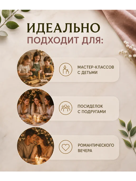Алхимия воска Вощина натуральная лавандовая набор 8 шт 20х13 см для свечей, 8 шт, фото 2
