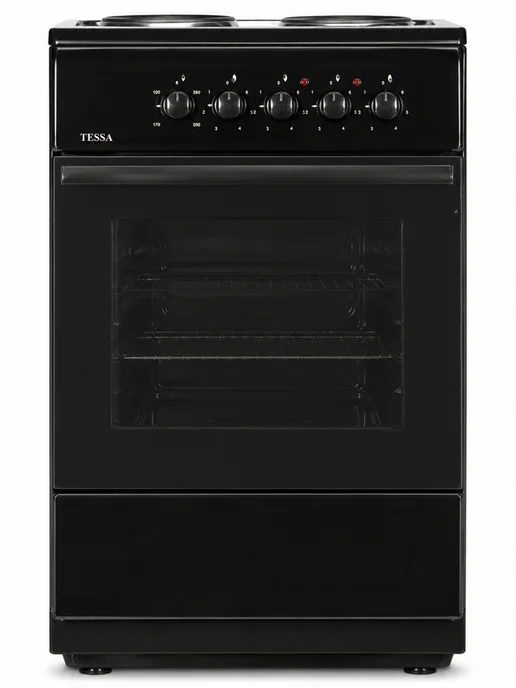 Tessa Плита электрическая TFE 14033 B, 50 см, 4 конфорки, черный, фото 3