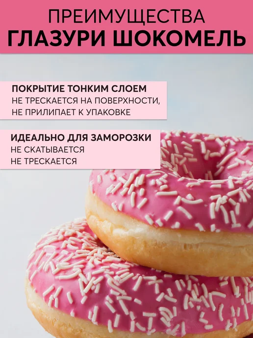 Шеф Дукат Ганаш готовое крем-покрытие для торта глазурь для пончиков, 2 шт, фото 4