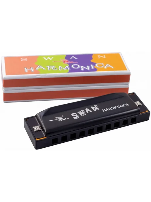 Swan SW1020-4-BK Губная гармоника диатоническая, черный