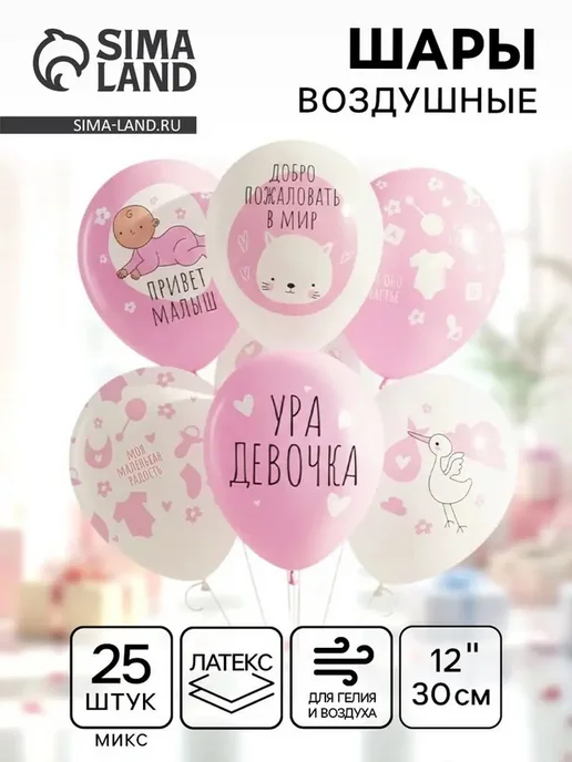 Набор воздушных шаров для девочки, вариант
