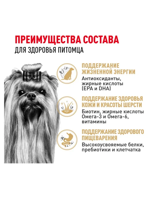 Сухой корм Royal canin Yorkshire Terrier для собак, взрослые, 0,5 кг, фото 5