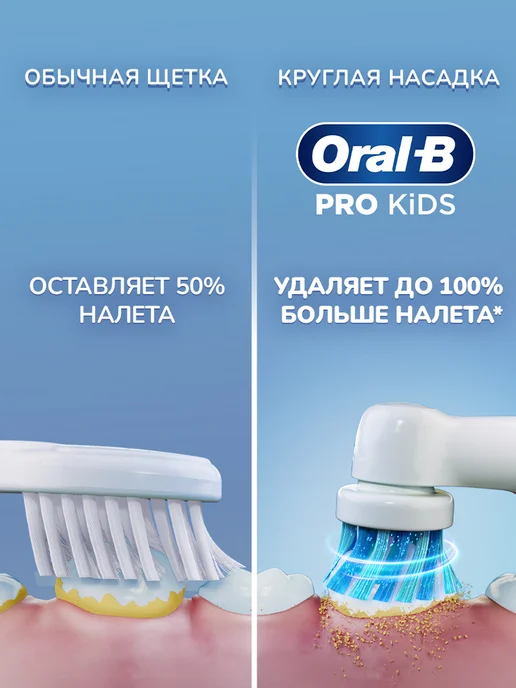 Oral-B Детская электрическая зубная щётка Vitality Pro Kids, голубой, фото 2