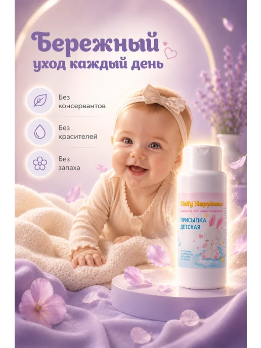 Присыпка детская для новорожденных гипоалергенная, вариант