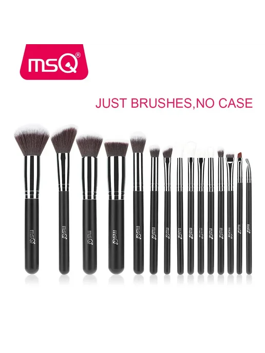 MSQ набор кистей для макияжа 15 шт. STB15b1, 15 шт
