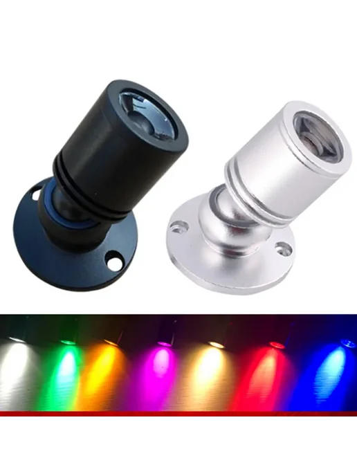ROANJUNYH LED мини-светильник 3W теплый белый, Silver, 3 Вт