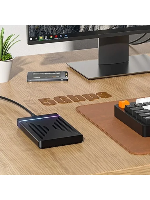 twochi Внешний жесткий диск ACASIS FA-07US USB3.0 500 ГБ черный, 500 ГБ, фото 3