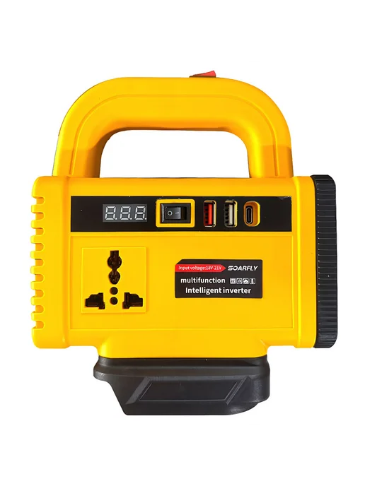 150W б п power inverter 1 Type-C 2 USB, жёлт, 150 Вт, фото 2