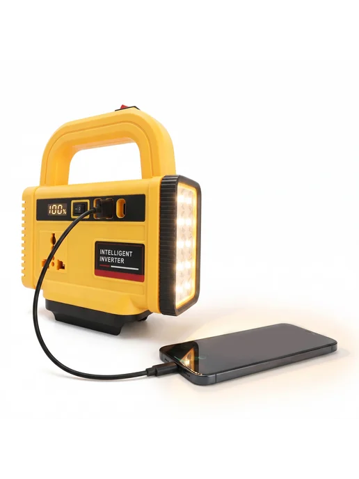 150W б п power inverter 1 Type-C 2 USB, жёлт, 150 Вт, фото 4