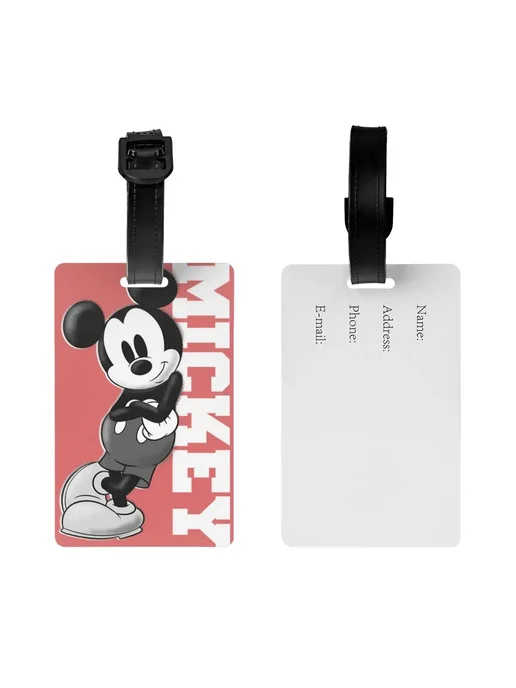 Potdemiel Персонализированная багажная бирка M-Mouse для чемоданов ми, черный, фото 3