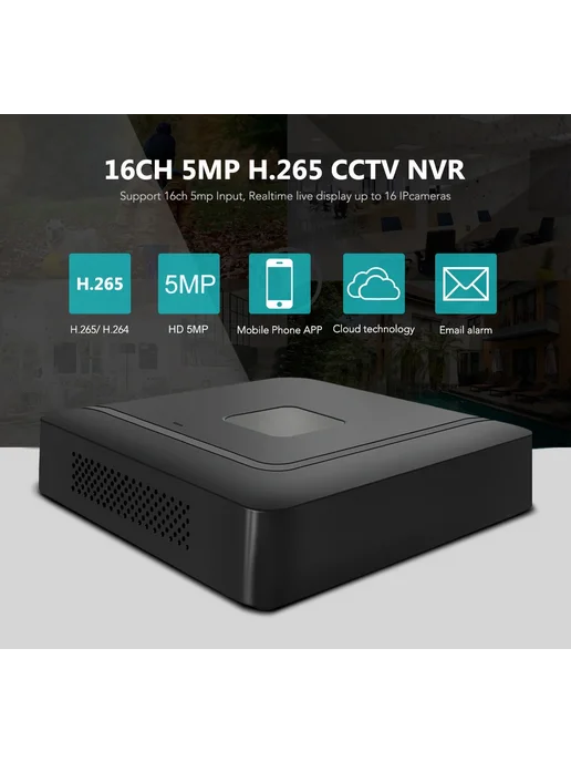 Нет бренда 16-канальный NVR BOAVISION N1016H, без HDD, 1T, фото 2