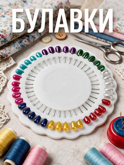 Булавки портновские, 40 мм, 40 шт, 40 шт