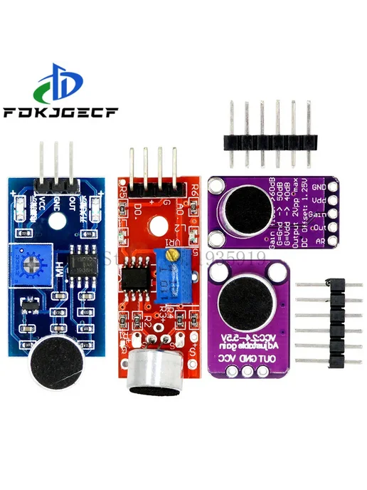 FDKJGECF Модуль датчика звука фиолетовый, MAX9814, фиолетовый, фото 2