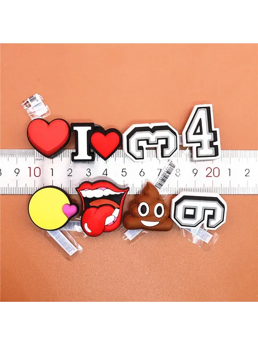 AMEK MISA Украшение для обуви "I ❤️" U157-12, красный, фото 7