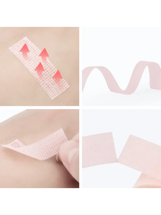 GLAMLASH Клейкая лента для ресниц 4Pcs Pink Nonwoven, 4 шт, фото 6