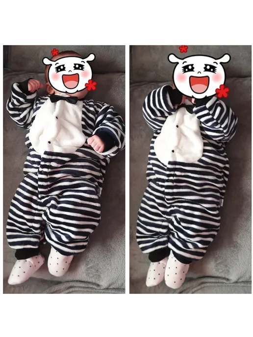childdkivy Детский фланелевый комбинезон 0-9 месяцев, серый, фото 6