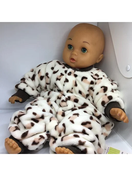 childdkivy Детский фланелевый комбинезон 0-9 месяцев, серый, фото 7