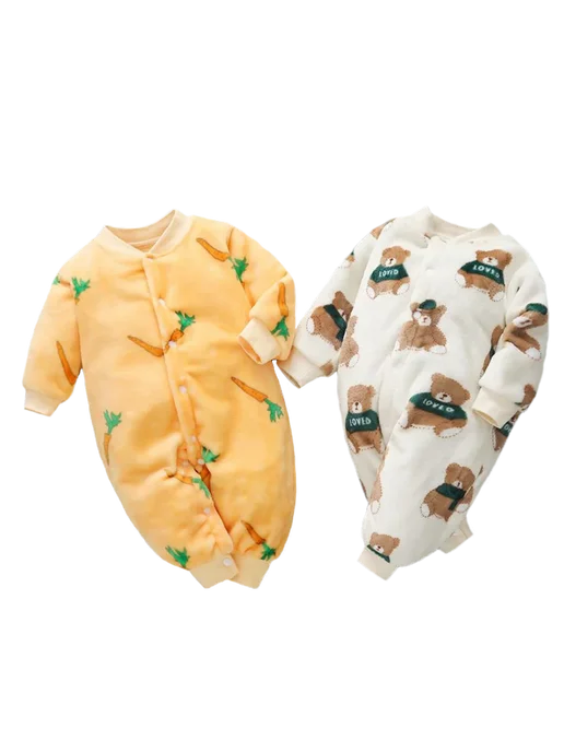 childdkivy Детский фланелевый комбинезон 0-9 месяцев, вариант, фото 4