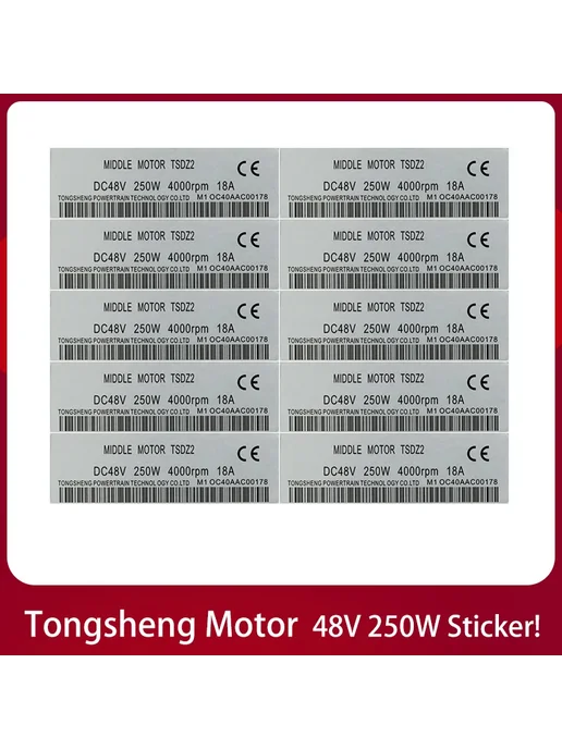 Нет бренда Наклейки для батареи электровелосипеда Tongsheng TDZ2, 48V 8, вариант, фото 2