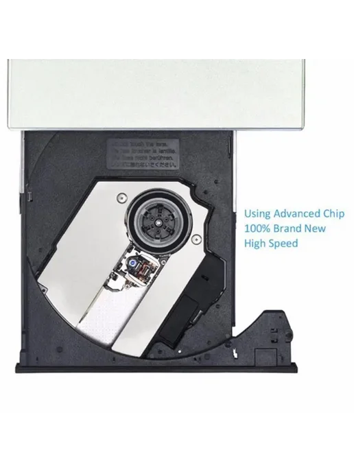 elenxs USB 2.0 внешний оптический привод white 2, белый, фото 4