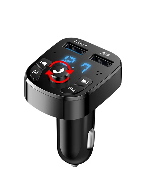 kebidumei Автомобильный FM-трансмиттер Bluetooth с двумя USB-портами, вариант