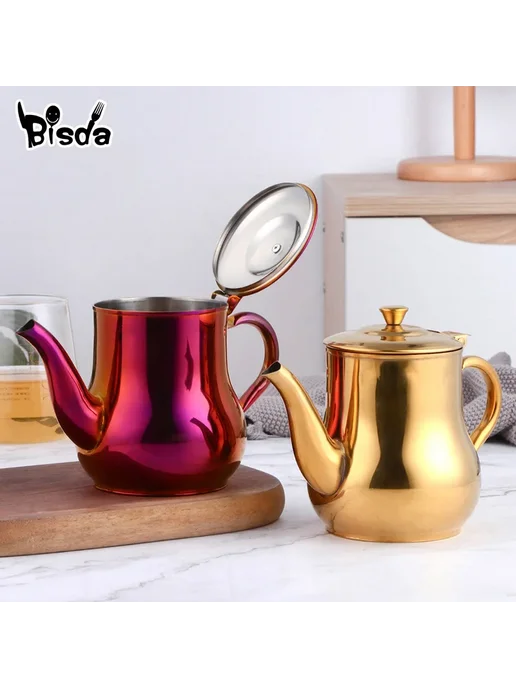 Bisda Чайник стальной Rose gold 1PCS, 1 шт, фото 3