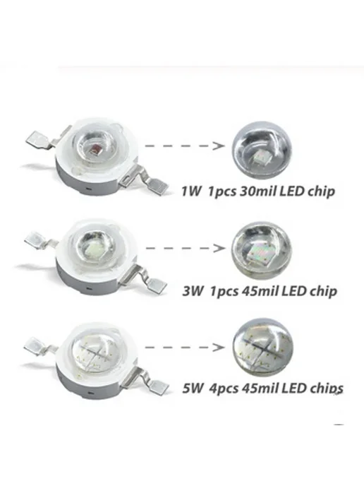 XGJY LED lamp beads Natural White4500k 3w 20pcs, 3 Вт, 20 шт, фото 2