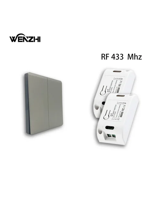 wenzhi Беспроводной выключатель 433 МГц, Цвет 2Switch1 rece, вариант
