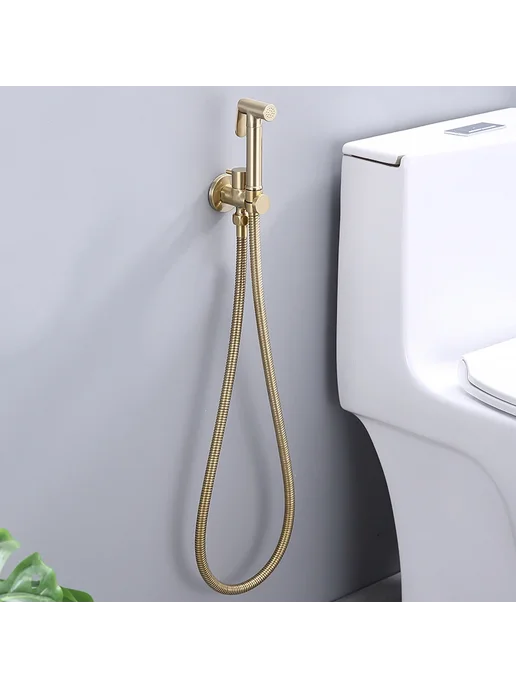 Нет бренда Набор опрыскивателей для биде из латуни Black 1.5M Hose, серый, фото 4