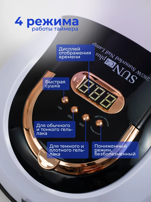 NaleLab Ультрафиолетовая лампа для маникюра ногтей 285 Вт, 285 Вт, фото 4