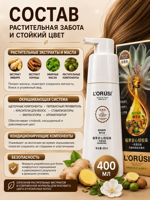 тут всё Краска для волос мусс-пенка стойкая для закрашивания седины, 400 мл, фото 6