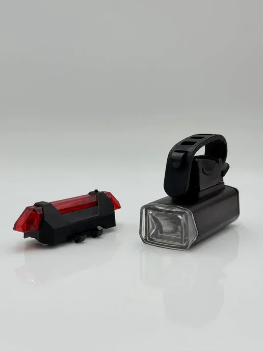 Элька09шоп Велосипедный фонарь USB аккумуляторный на руль велосипеда, черный, фото 5