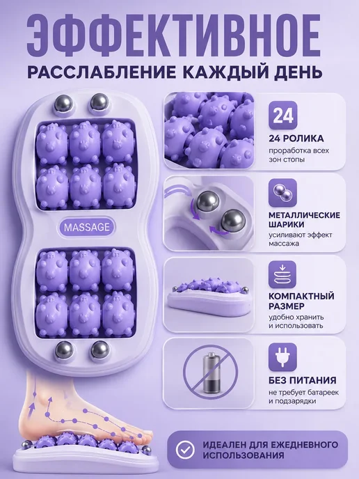Ваууу Массажер для ног и стоп, зеленый, фото 2