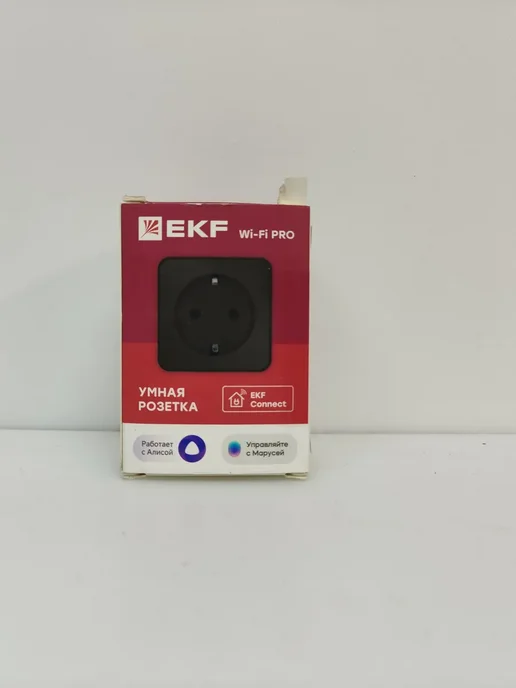 Умная розетка EKF Сonnect PRO Wi-Fi черная, черный