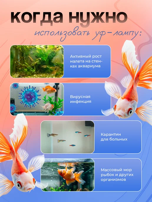 УФ стерилизатор для аквариума погружной, черный, фото 2