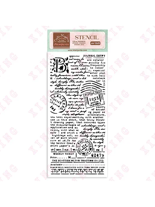 Нет бренда Трафарет для скрапбукинга Y5496-Stencils, розовый, розовый