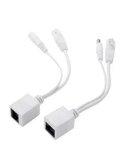 Кабель POE RJ45 12-48В, белый, 1 пара