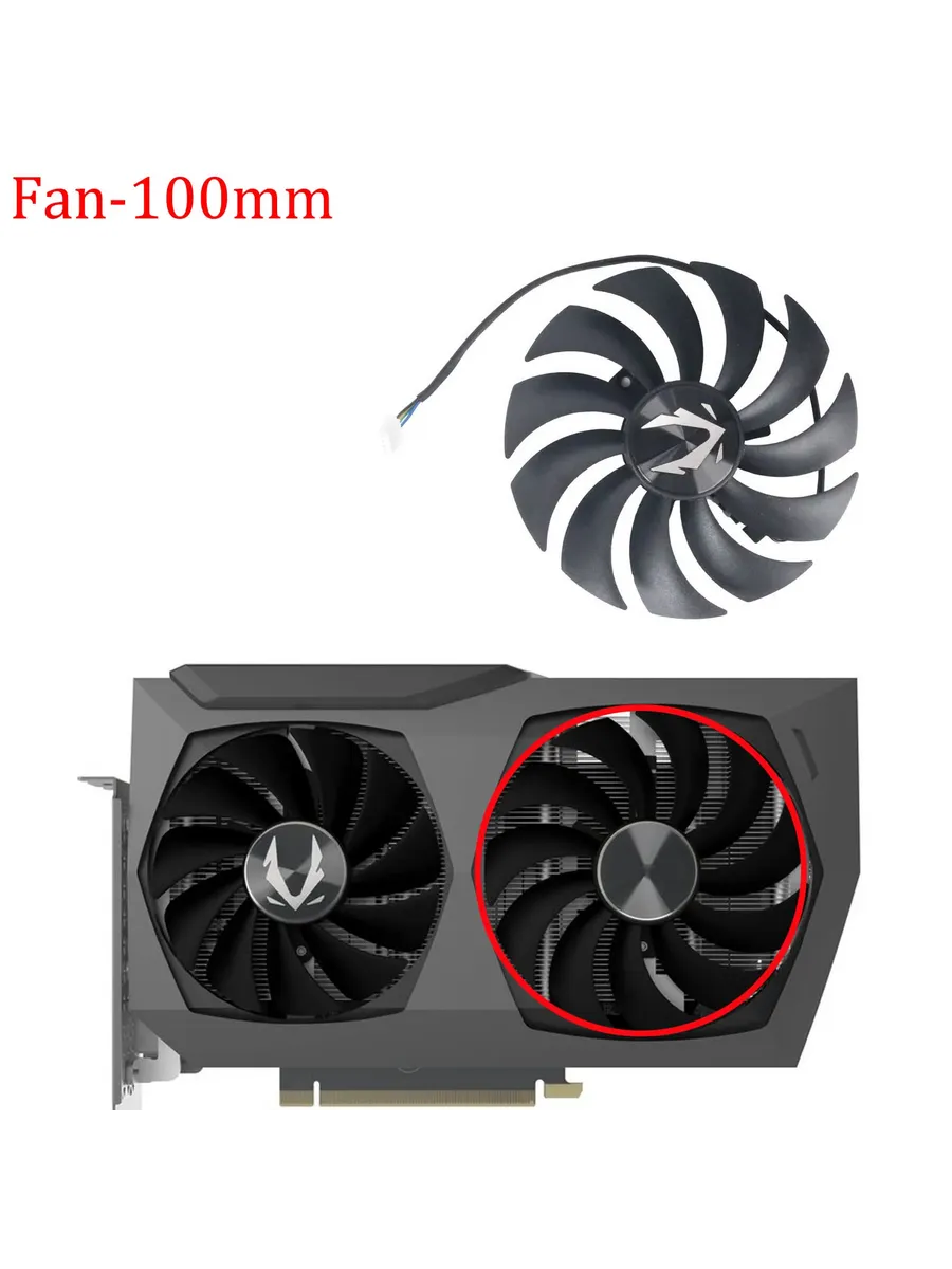 coolerage Вентилятор видеокарты GAA8S2U для Zotac Gaming RTX
